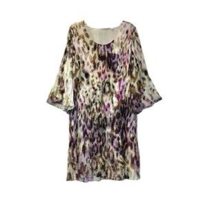 Soft Surroundings Leopard Chiffon Dress M